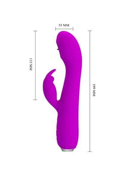 PRETTY LOVE RACHEL VIBRADOR RECARGABLE CON SUCCIONADOR MORADO