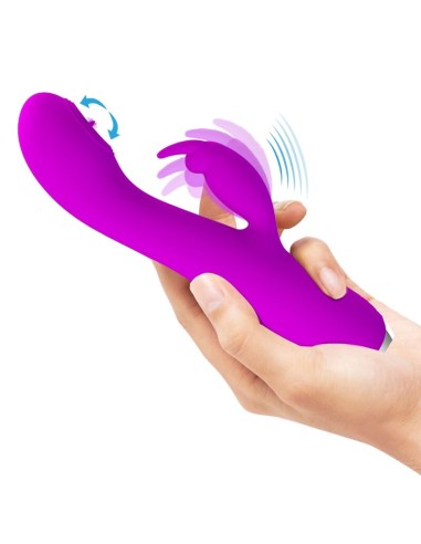 PRETTY LOVE RACHEL VIBRADOR RECARGABLE CON SUCCIONADOR MORADO