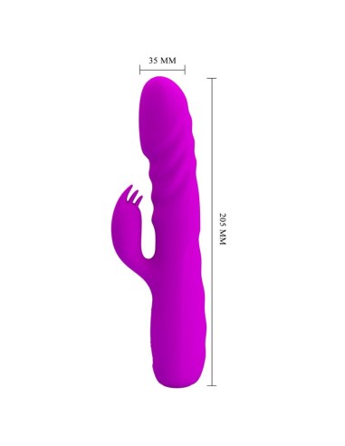 PRETTY LOVE MELANIE VIBRADOR CONEJO RECARGABLE MORADO
