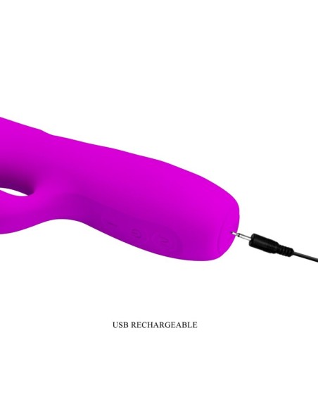 PRETTY LOVE MELANIE VIBRADOR CONEJO RECARGABLE MORADO