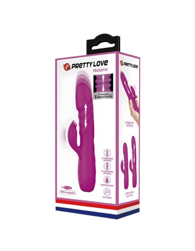 PRETTY LOVE MELANIE VIBRADOR CONEJO RECARGABLE MORADO