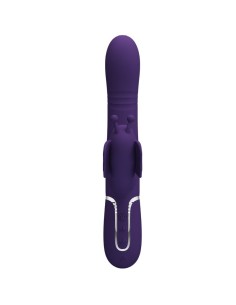 PRETTY LOVE VIBRADOR RABBIT MULTIFUNCION 4 EN 1 MARIPOSA MORADO 2