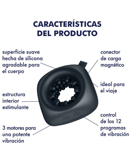 SATISFYER RING STROKER MASTURBADOR VIBRADOR
