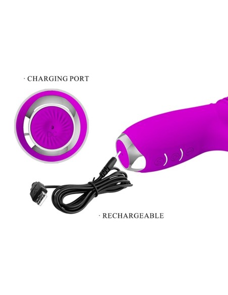 PRETTY LOVE DOROTHY VIBRADOR CONEJO RECARGABLE MORADO