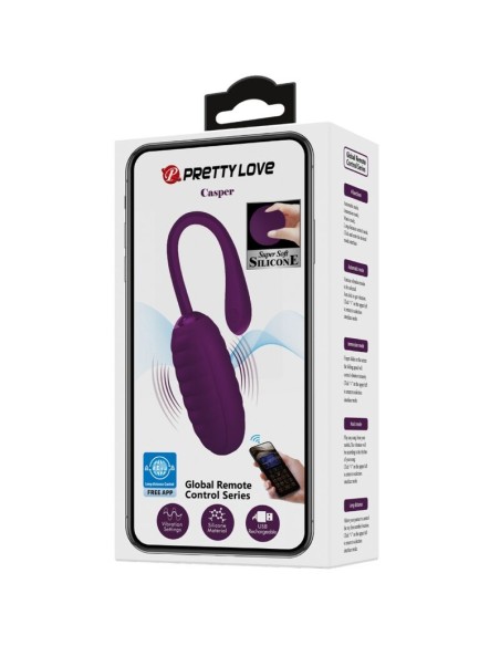 PRETTY LOVE CASPER HUEVO VIBRADOR RECARGABLE MORADO