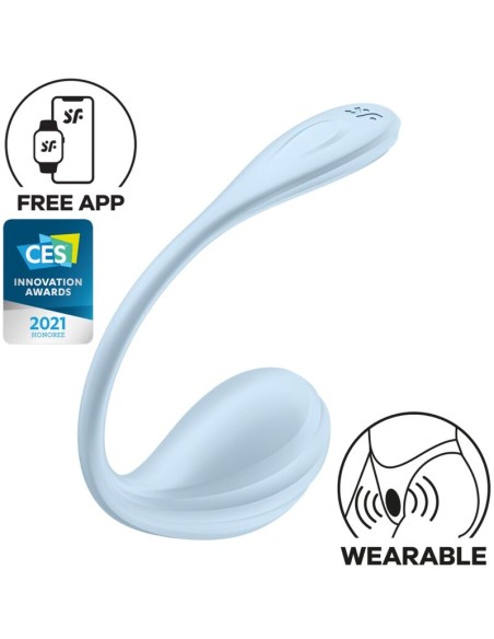 SATISFYER SMOOTH PETAL ESTIMULADOR PUNTO G CELESTE APP GRATUITA