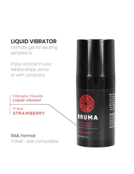 BRUMA VIBRADOR LIQUIDO ULTRA DESLIZANTE FRESA 15 ML