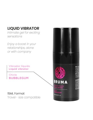 BRUMA VIBRADOR LIQUIDO ULTRA DESLIZANTE CHICLE 15 ML