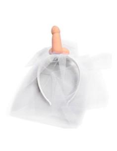 DIABLO PICANTE VELO DE NOVIA BLANCO CON PENE