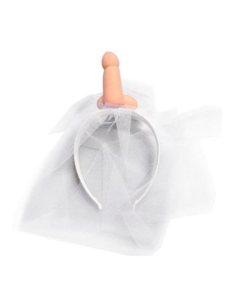 DIABLO PICANTE VELO DE NOVIA BLANCO CON PENE