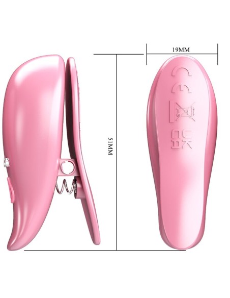 PRETTY LOVE LEAF PINZAS VIBRATORIAS PARA PEZONES ROSA