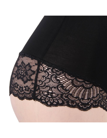 SUBBLIME TEDDY DETALLE ENCAJE FLORAL NEGRO L XL