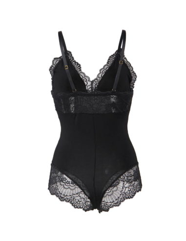 SUBBLIME TEDDY DETALLE ENCAJE FLORAL NEGRO L XL