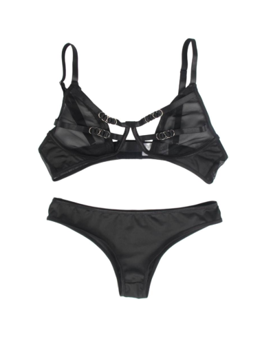SUBBLIME SET DOS PIEZAS SUJETADOR TRANSPARENCIAS Y TIRAS S M