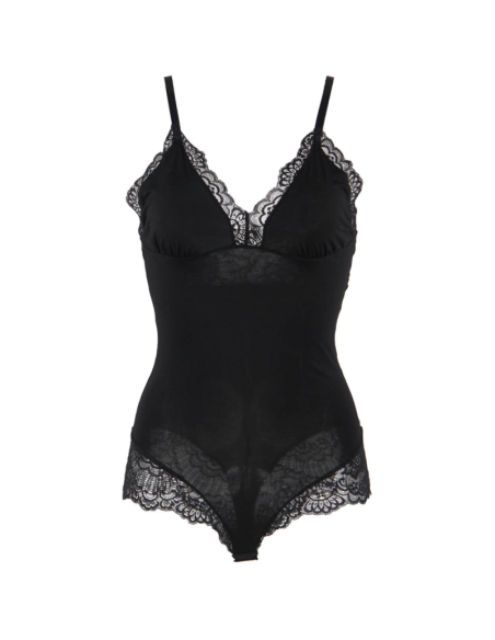 SUBBLIME TEDDY DETALLE ENCAJE FLORAL NEGRO S M