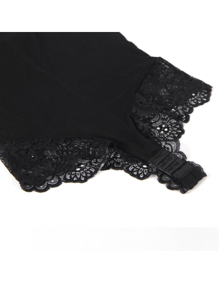 SUBBLIME TEDDY DETALLE ENCAJE FLORAL NEGRO S M