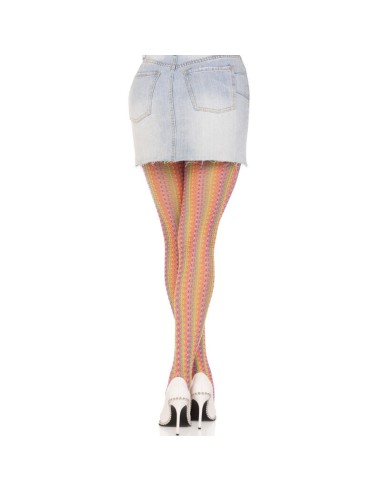 LEG AVENUE MEDIAS DE CROCHET MULTICOLOR