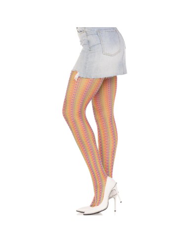 LEG AVENUE MEDIAS DE CROCHET MULTICOLOR