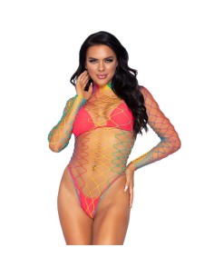 LEG AVENUE BODY DE REJILLA MANGA LARGA MULTICOLOR