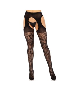 LEG AVENUE MEDIAS DE LIGUERO ENCAJE NEGRO