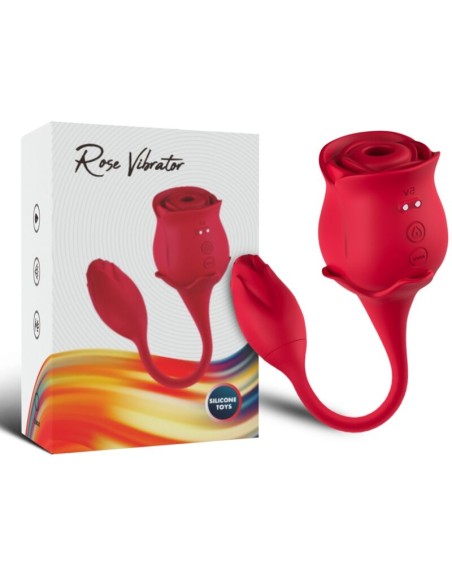 ARMONY ROSA SUCCIONADOR DE CLITORIS VIBRADOR 10 MODOS ROJO