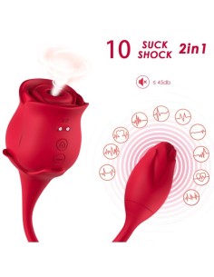 ARMONY ROSA SUCCIONADOR DE CLITORIS VIBRADOR 10 MODOS ROJO 2