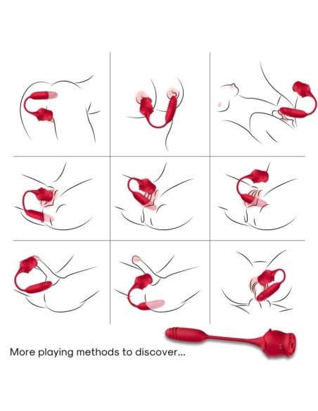 ARMONY ROSEKNIGTH SUCCIONADOR CLITORIS VIBRADOR ROJO