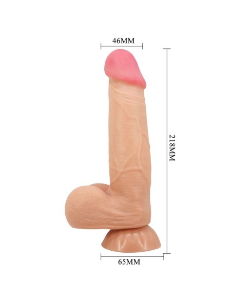 PRETTY LOVE SLIDING SKIN SERIES DILDO REALISTICO CON VENTOSA PIEL DESLIZANTE CONTROL REMOTO NATURAL 218 CM