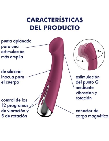 SATISFYER SPINNING G SPORT 1 VIBRADOR ROTADOR ROJO
