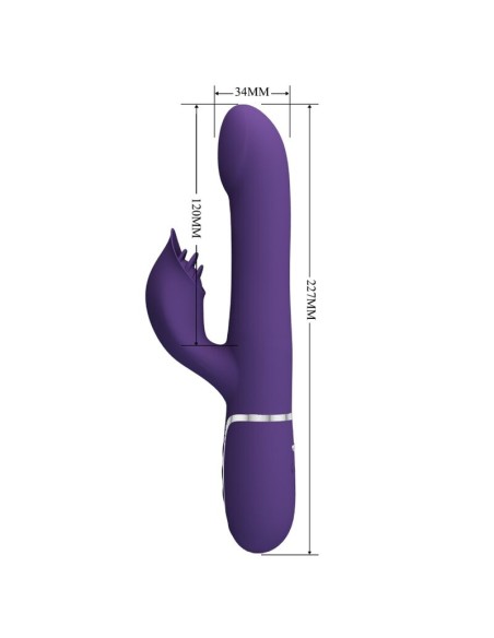 PRETTY LOVE ZALIN VIBRADOR RABBIT PERLAS 4 EN 1 MORADO