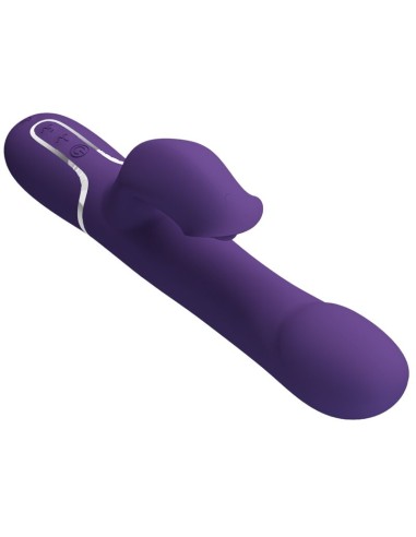 PRETTY LOVE ZALIN VIBRADOR RABBIT PERLAS 4 EN 1 MORADO