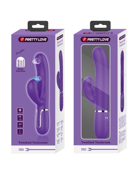 PRETTY LOVE PERLITA VIBRADOR PUNTO G 3 EN 1 MULTIFUNCION MORADO