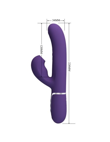PRETTY LOVE PERLITA VIBRADOR PUNTO G 3 EN 1 MULTIFUNCION MORADO