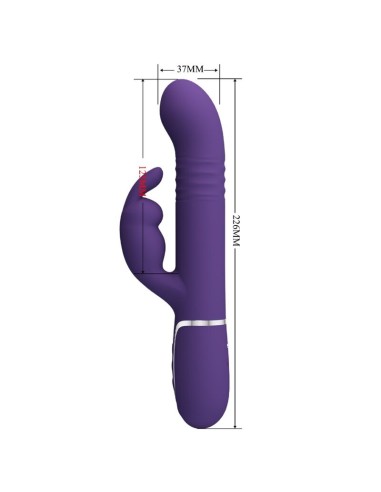 PRETTY LOVE COALE VIBRADOR RABBIT 4 EN 1 MORADO