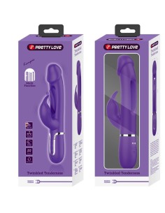 PRETTY LOVE KAMPAS VIBRADOR RABBIT 3 EN 1 MULTIFUNCION CON LENGUA VIOLETA 2