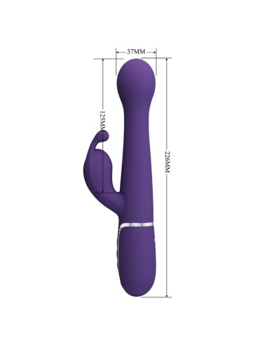 PRETTY LOVE DEJON VIBRADOR RABBIT 3 EN 1 MULTIFUNCION MORADO