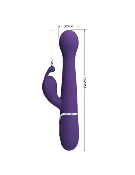 PRETTY LOVE DEJON VIBRADOR RABBIT 3 EN 1 MULTIFUNCION MORADO
