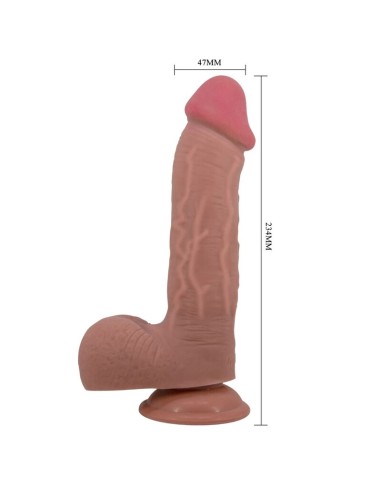 PRETTY LOVE SLIDING SKIN SERIES DILDO REALISTICO CON VENTOSA PIEL DESLIZANTE MULATO 234 CM
