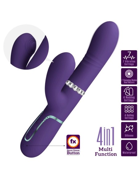 PRETTY LOVE VIBRADOR PUNTO G MULTIFUNCION MORADO