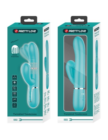 PRETTY LOVE VIBRADOR PUNTO G MULTIFUNCION VERDE AGUA