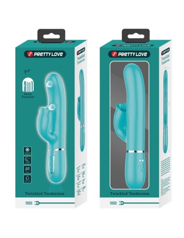 PRETTY LOVE VIBRADOR RABBIT CON LICKING VERDE AGUA