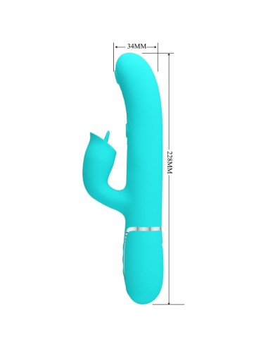 PRETTY LOVE VIBRADOR RABBIT CON LICKING VERDE AGUA