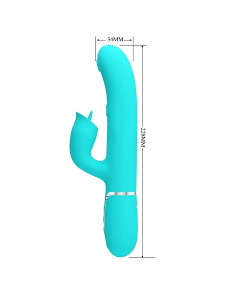 PRETTY LOVE VIBRADOR RABBIT CON LICKING VERDE AGUA