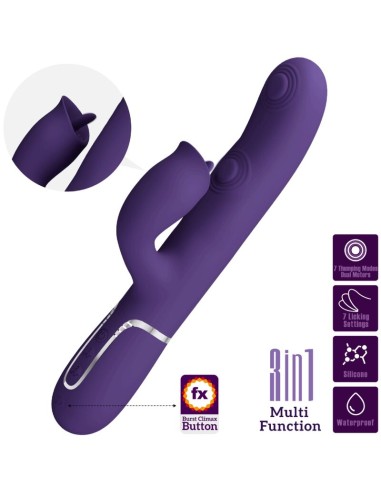 PRETTY LOVE VIBRADOR RABBIT CON LICKING MORADO