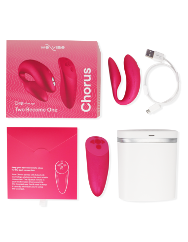 WE VIBE CHORUS VIBRADOR PAREJAS CON CONTROL SQUEEZE ROSA