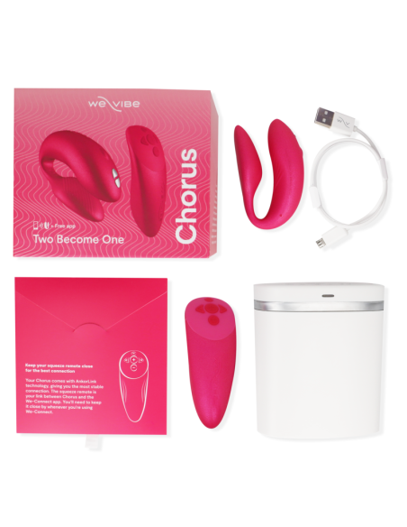 WE VIBE CHORUS VIBRADOR PAREJAS CON CONTROL SQUEEZE ROSA WE VIBE CHORUS VIBRADOR PAREJAS CON CONTROL SQUEEZE ROSA
