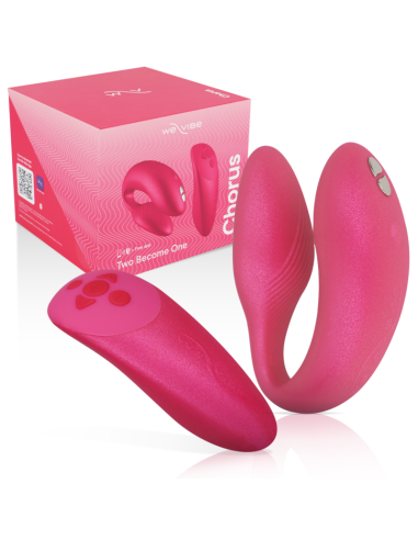 WE VIBE CHORUS VIBRADOR PAREJAS CON CONTROL SQUEEZE ROSA