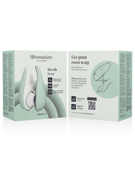 WOMANIZER LIBERTY 2 ESTIMULADOR SUCCIONADOR CLITORIS VERDE CLARO