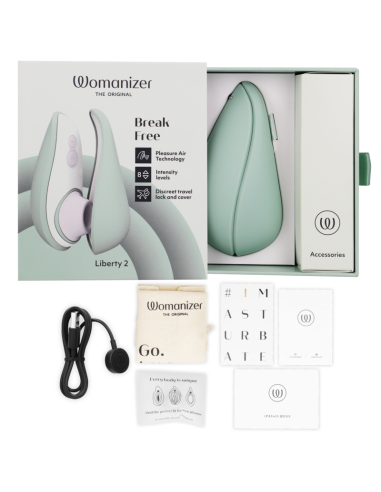 WOMANIZER LIBERTY 2 ESTIMULADOR SUCCIONADOR CLITORIS VERDE CLARO
