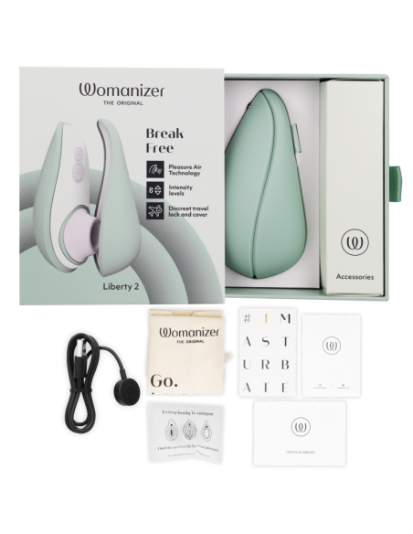 WOMANIZER LIBERTY 2 ESTIMULADOR SUCCIONADOR CLITORIS VERDE CLARO